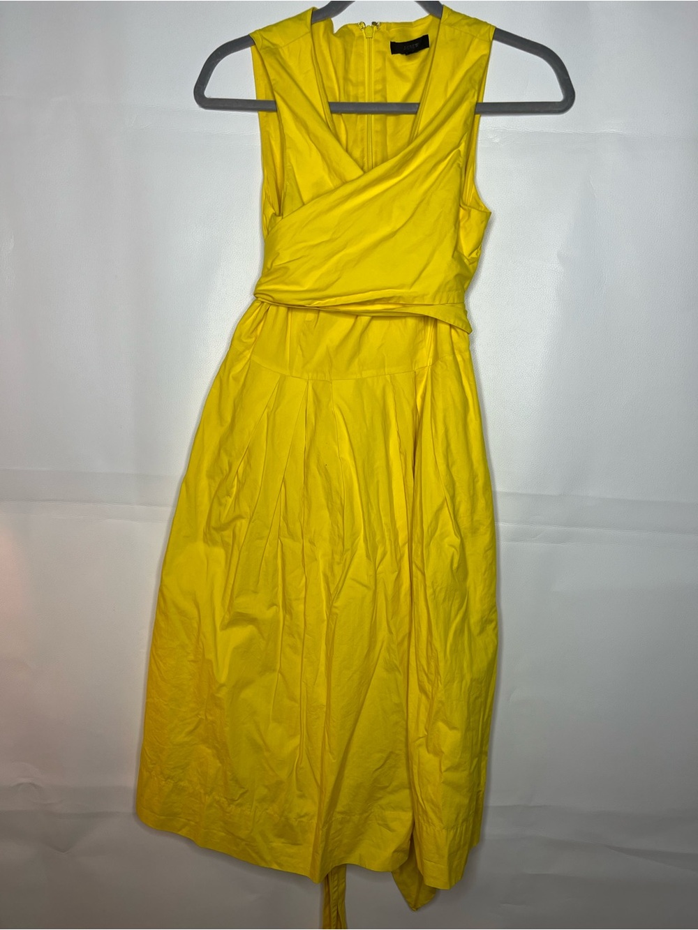 J. Crew Bright Yellow Sleeveless Midi Dress